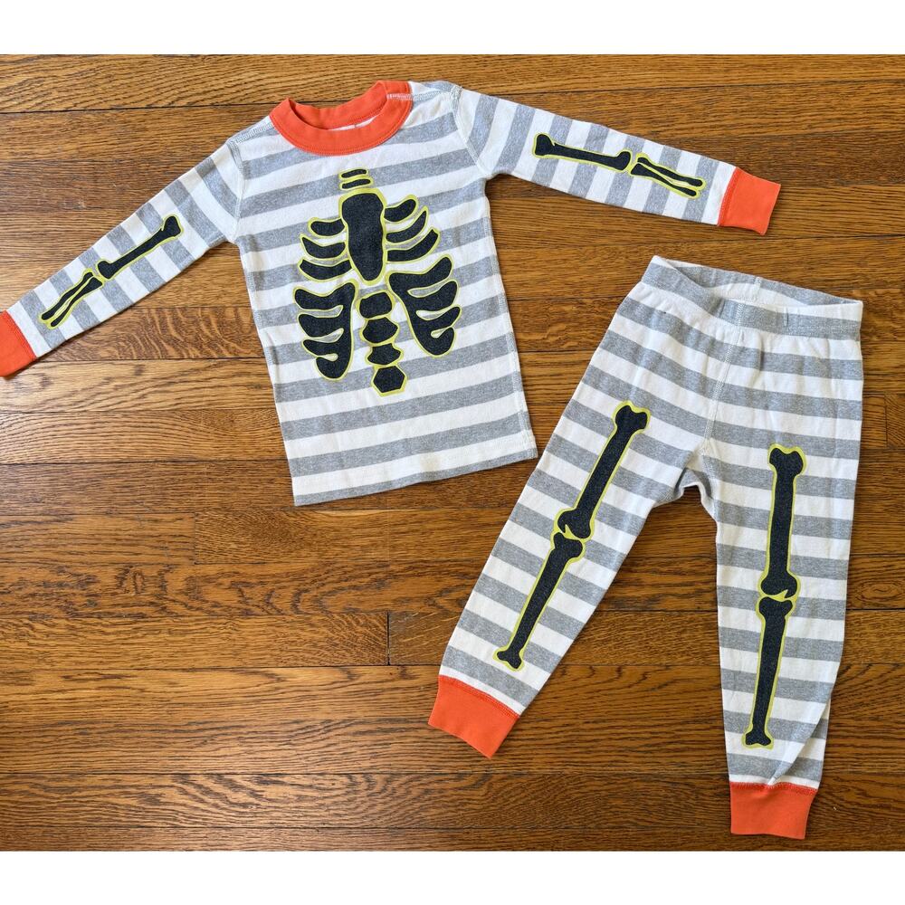 Hanna Andersson Skeleton Long John Pajamas Size 3